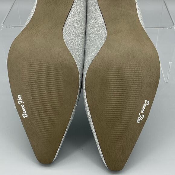 NEW Easy Street Women’s Chiffon Glitter Pumps Silver Size 8.5WW - Picture 10 of 10